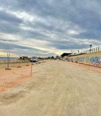 Obres de tancament del pàrquing platja 1